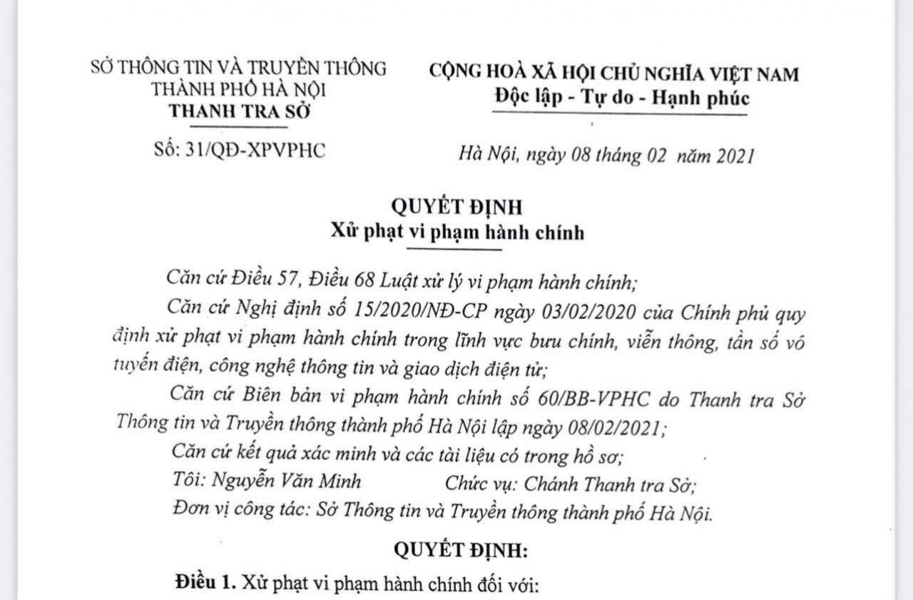 Hà Nội: Xử phạt 7 người vì đưa tin sai sự thật về COVID-19