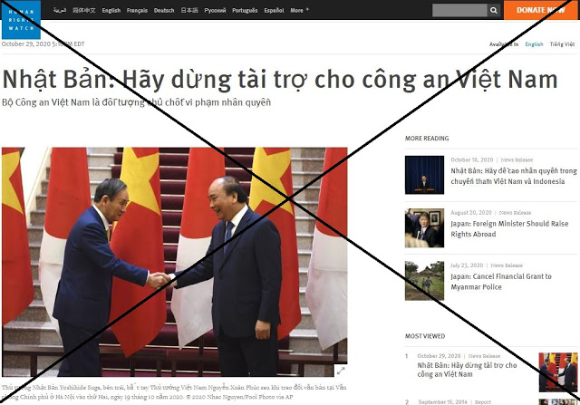 HRW TIẾP TỤC CAN THIỆP VÀO CÔNG VIỆC NỘI BỘ CỦA VIỆT NAM HRW TIẾP TỤC CAN THIỆP VÀO CÔNG VIỆC NỘI BỘ CỦA VIỆT NAM