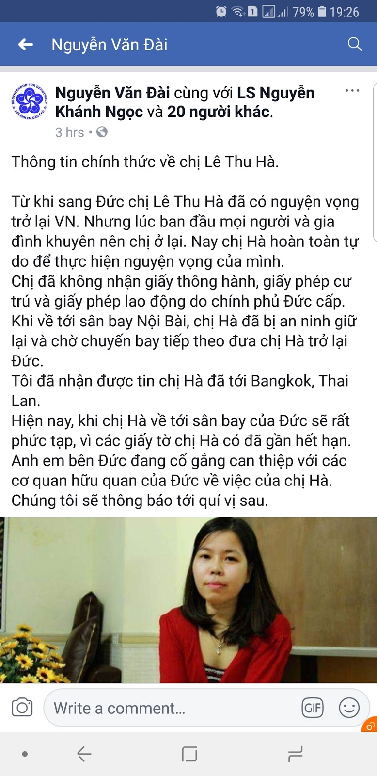 Lê Thu Hà muốn trở về Việt Nam – Phát tát vào mặt ai?