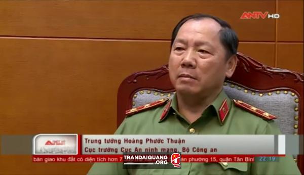 Trung tướng Hoàng Phước Thuận trả lời phỏng vấn về các vấn đề An ninh mạng