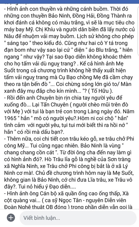 Nhìn từ chương trình nghệ thuật “Mẹ Suốt” – Nhà văn Nguyễn Quang Vinh nên cầu thị để đi lên