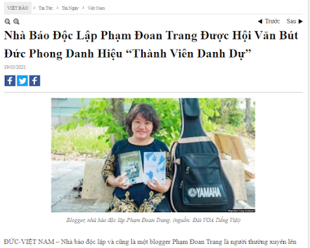 Trong mắt PEN không có một Đoan Trang người Việt