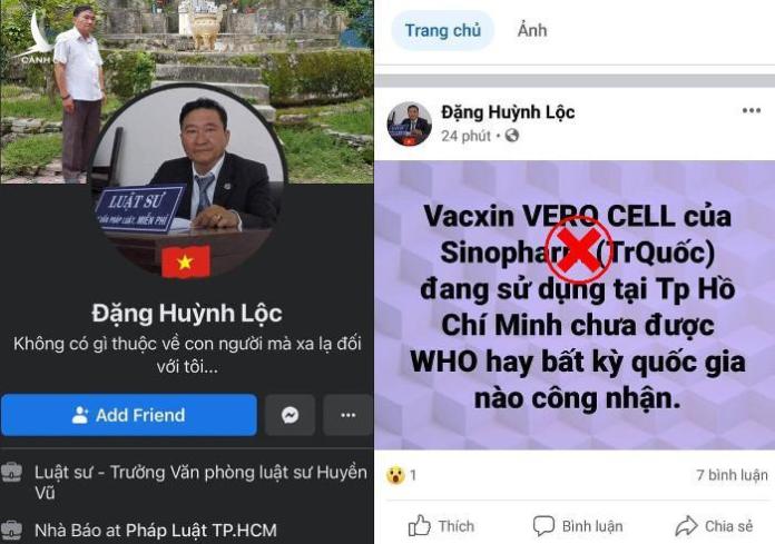Đề nghị xử lý nghiêm luật sư Đặng Huỳnh Lộc vì tung tin giả