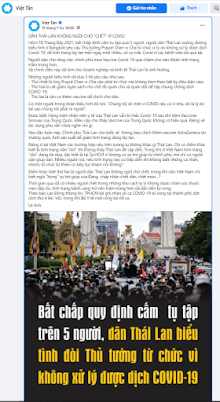 “Tiêu chuẩn kép” của Việt tân và zân chủ trong kêu gọi dân biểu tình vì CoVid - 19