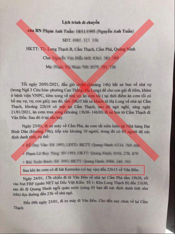 Triệu tập người tung tin đồn sai sự thật 'bệnh nhân 1553 đi hát Karaoke có tay vịn' Triệu tập người tung tin đồn sai sự thật 'bệnh nhân 1553 đi hát Karaoke có tay vịn'