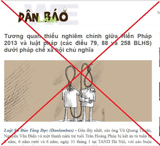 KHÔNG CÓ CHUYỆN THIẾU TƯƠNG ĐỒNG GIỮA BỘ LUẬT HÌNH SỰ VÀ HIẾN PHÁP NĂM 2013