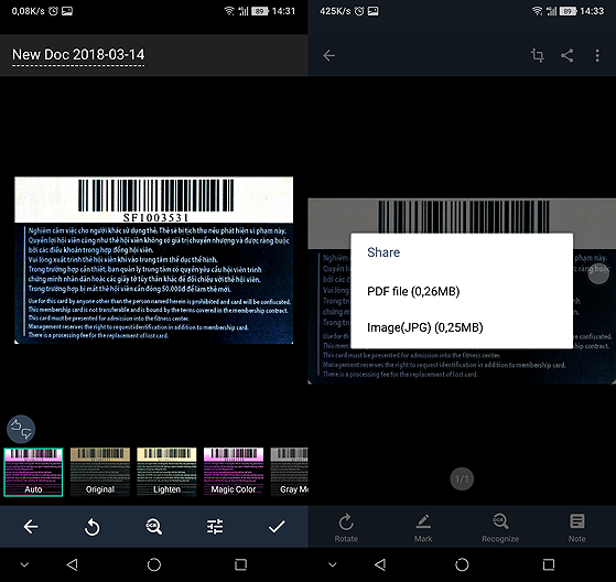 2 cách scan tài liệu bằng điện thoại
