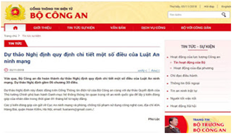 “DÂN CHỦ” LẠI TIẾP TỤC KÊU GÀO VỀ DỰ THẢO NGHỊ ĐỊNH HƯỚNG DẪN LUẬT AN NINH MẠNG