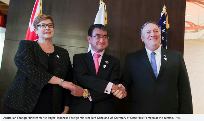 Mỹ, Úc, Nhật cùng lên án hoạt động chèn ép, gây rối ở Biển Đông