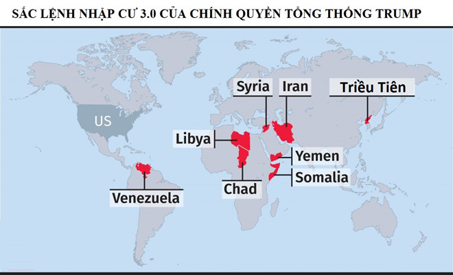 Lệnh cấm nhập cảnh 3.0 của Trump bị chặn đứng