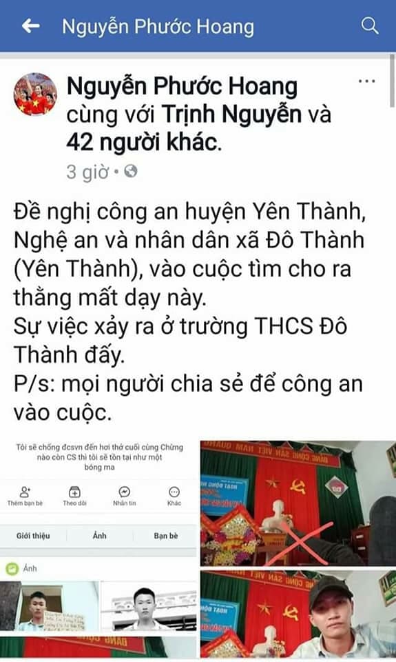 Nghệ An: Đã xác minh danh tính kẻ xúc phạm Chủ tịch Hồ Chí Minh