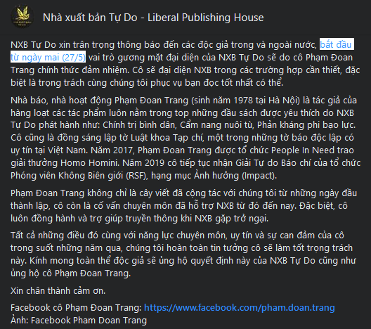 Đoạn chat rò rỉ của Đoan Trang