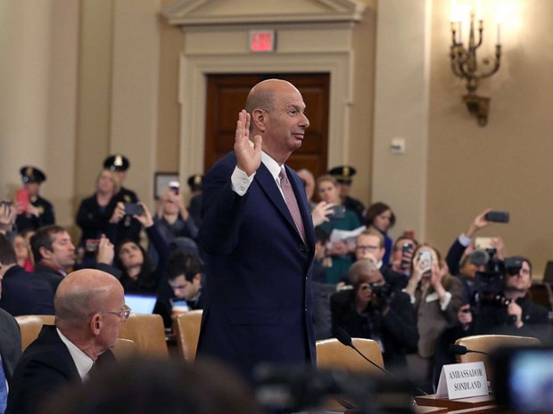 Đại sứ Mỹ tại EU thừa nhận bị Tổng thống Trump gây sức ép Đại sứ Mỹ tại EU thừa nhận bị Tổng thống Trump gây sức ép