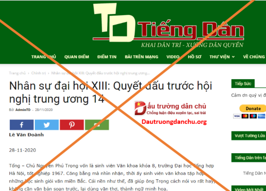 ‘Dự đoán nhân sự’-Trò hề quen thuộc trước thềm Đại hội XIII của Đảng ‘Dự đoán nhân sự’-Trò hề quen thuộc trước thềm Đại hội XIII của Đảng