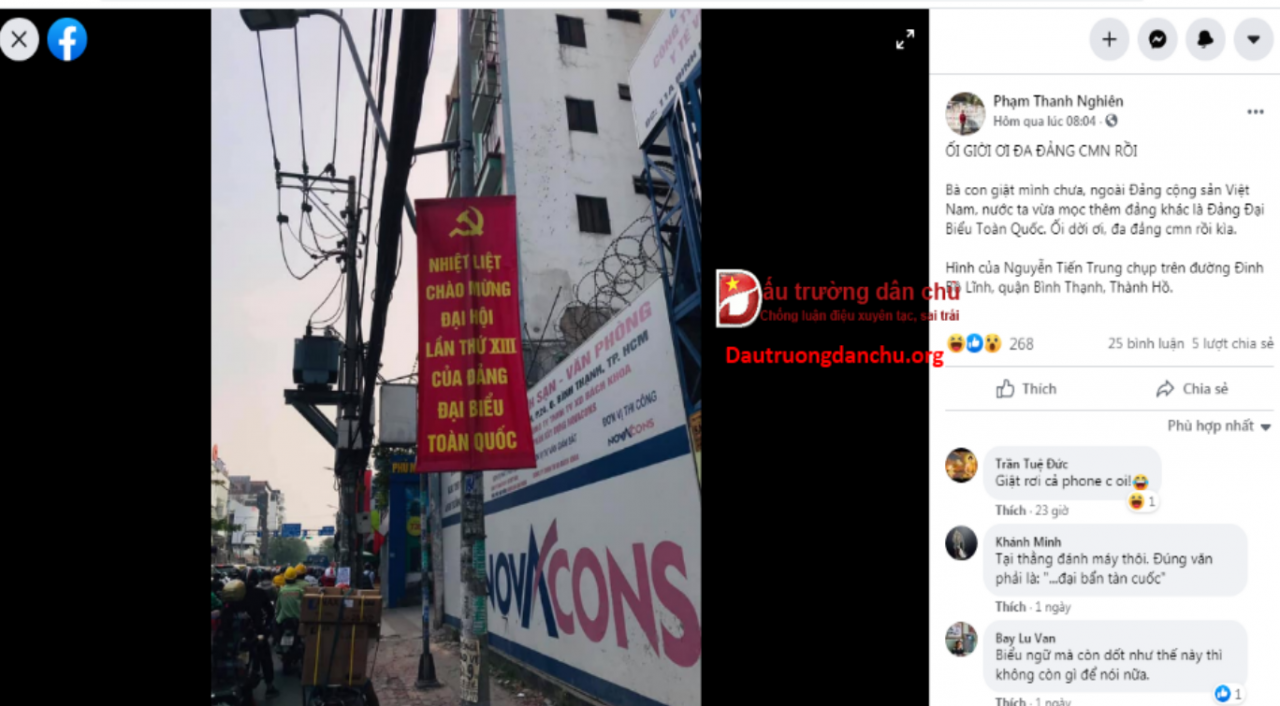 Khó hiểu với cơ quan văn hóa làm khẩu hiệu chào mừng Đại hội XIII của Đảng