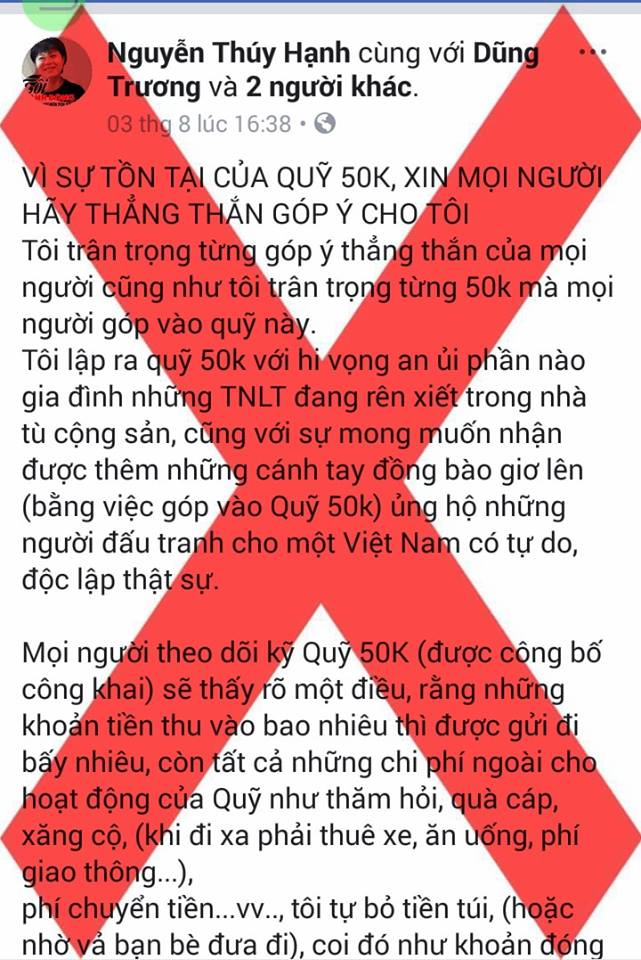 Cần kiểm toán tài chính “Quỹ 50K”