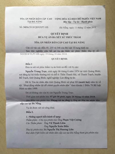 Tương lai của HAEDC từ phiên toà Phúc thẩm Nguyễn Trung Trực Tương lai của HAEDC từ phiên toà Phúc thẩm Nguyễn Trung Trực