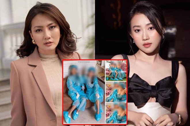 Bức xúc vụ hai cô gái biến tấu đồ kháng khuẩn thành trang phục phản cảm