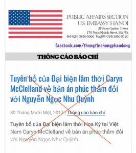 Vụ Nguyễn Ngọc Như Quỳnh (mẹ Nấm): bảo vệ nhân quyền hay can thiệp vào công việc nội bộ của Việt Nam?
