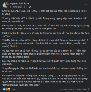 Nguyễn Anh Tuấn (VOICE) đưa tin sai sự thật nhằm xuyên tạc bản án với Hồ Duy Hải Nguyễn Anh Tuấn (VOICE) đưa tin sai sự thật nhằm xuyên tạc bản án với Hồ Duy Hải