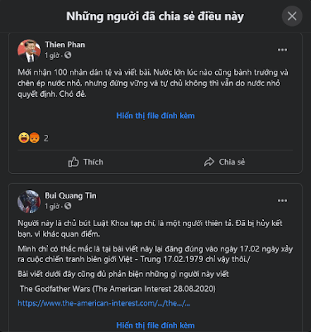 Trịnh Hữu Long bị đấu tố vì đưa ra cái nhìn thực tiễn về vấn đề Trung Quốc Trịnh Hữu Long bị đấu tố vì đưa ra cái nhìn thực tiễn về vấn đề Trung Quốc