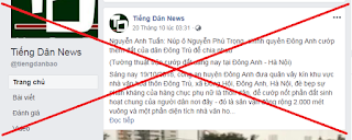 VỤ VIỆC CƯỠNG CHẾ ĐẤT Ở ĐÔNG ANH LẠI BỊ XUYÊN TẠC