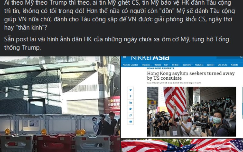 Zân chủ Việt đau lòng khi “Thủ lĩnh biểu tình” Hong Kong bị Mỹ từ chối cho tỵ nạn Zân chủ Việt đau lòng khi “Thủ lĩnh biểu tình” Hong Kong bị Mỹ từ chối cho tỵ nạn