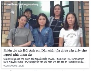 Vì sao Tòa án không cấp giấy tham dự phiên tòa cho người thân của 5 bị cáo phạm tội Hoạt động nhằm lật đổ chính quyền? Vì sao Tòa án không cấp giấy tham dự phiên tòa cho người thân của 5 bị cáo phạm tội Hoạt động nhằm lật đổ chính quyền?