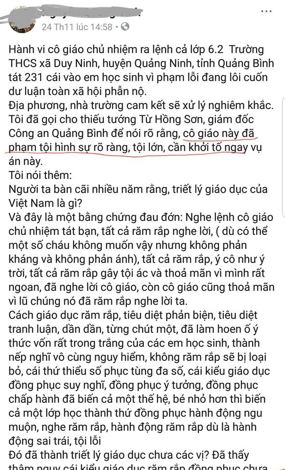 Câu chuyện “231 cái tát” và những điều muốn nói Câu chuyện “231 cái tát” và những điều muốn nói