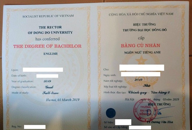 12 trường hợp sử dụng văn bằng 2 ngôn ngữ Anh của đại học Đông Đô bị hủy kết quả 12 trường hợp sử dụng văn bằng 2 ngôn ngữ Anh của đại học Đông Đô bị hủy kết quả