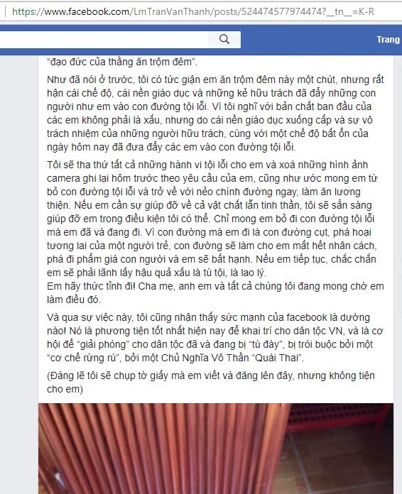 Nghi vấn về "đạo đức của thằng bị trộm"