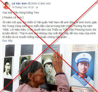 Sự hy sinh của chiến sỹ Gạc Ma đã bị Lê Văn Sơn xuyên tạc như thế nào? Sự hy sinh của chiến sỹ Gạc Ma đã bị Lê Văn Sơn xuyên tạc như thế nào?