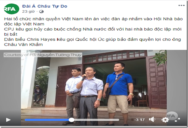 Tổ chức phóng viên không biên giới lại diễn tuồng cũ