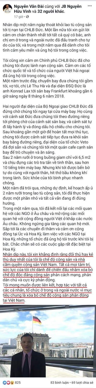 Nguyễn Văn Đài xác nhận mục đích chống chính quyền của tổ chức phản động Hội Anh em dân chủ Nguyễn Văn Đài xác nhận mục đích chống chính quyền của tổ chức phản động Hội Anh em dân chủ