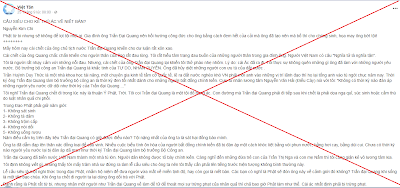 TRÒ HỀ CỦA VIỆT TÂN VÀ CÁC TRANG MẠNG PHẢN ĐỘNG KHI XUYÊN TẠC VỀ CHỦ TỊCH NƯỚC TRẦN ĐẠI QUANG TRÒ HỀ CỦA VIỆT TÂN VÀ CÁC TRANG MẠNG PHẢN ĐỘNG KHI XUYÊN TẠC VỀ CHỦ TỊCH NƯỚC TRẦN ĐẠI QUANG