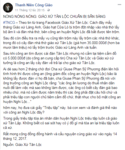 TRANG FB THANH NIÊN CÔNG GIÁO LẠI KÍCH ĐỘNG TUẦN HÀNH BIỂU TÌNH