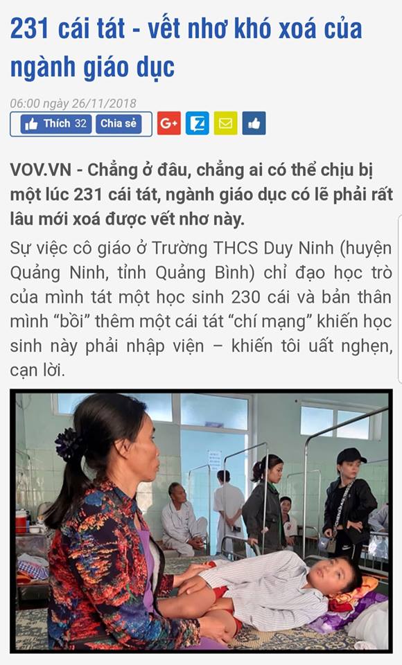 Câu chuyện “231 cái tát” và những điều muốn nói Câu chuyện “231 cái tát” và những điều muốn nói