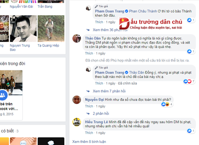 Phạm Đoan Trang phải tiếp tục chỉ mặt 'chửi thẳng' thì mới có kẻ đấu tranh dân chủ nhận 'ngu' Phạm Đoan Trang phải tiếp tục chỉ mặt 'chửi thẳng' thì mới có kẻ đấu tranh dân chủ nhận 'ngu'