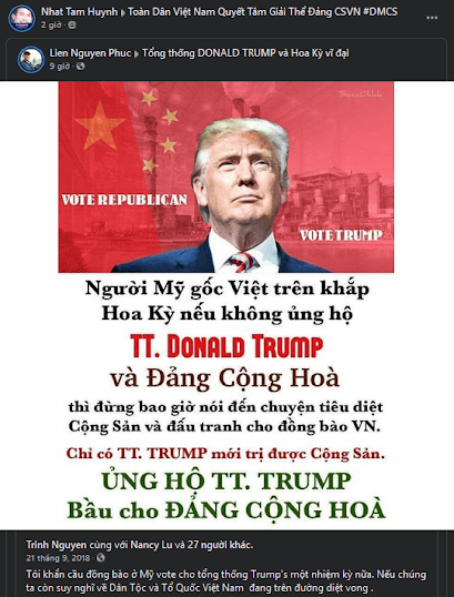 Vì sao giới chống Cộng Việt Nam và Trung Quốc tôn thờ Donald Trump? Vì sao giới chống Cộng Việt Nam và Trung Quốc tôn thờ Donald Trump?