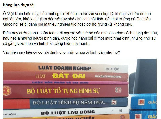 Về bài viết của ứng viên ĐBQH Ngô Ngọc Trai Về bài viết của ứng viên ĐBQH Ngô Ngọc Trai