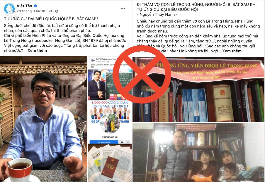 Có hay không chuyện Lê Trọng Hùng bị bắt vì ứng cử ĐBQH? Có hay không chuyện Lê Trọng Hùng bị bắt vì ứng cử ĐBQH?