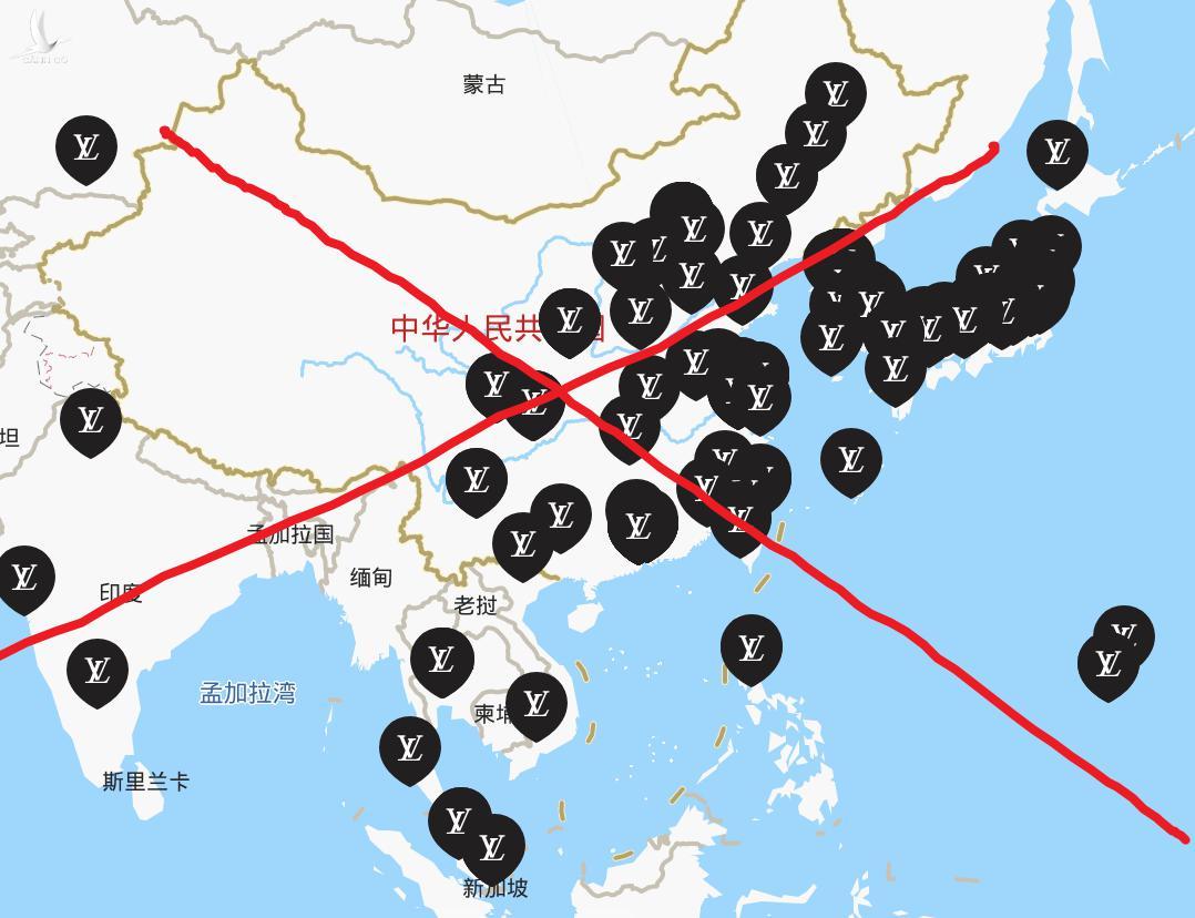 Phát hiện nhãn hàng Gucci, Chanel, Burberry đăng bản đồ “đường lưỡi bò” Phát hiện nhãn hàng Gucci, Chanel, Burberry đăng bản đồ “đường lưỡi bò”