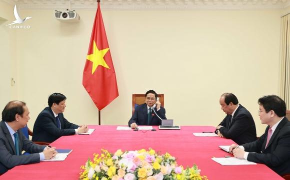 Cuộc điện đàm đầu tiên của tân Thủ tướng Phạm Minh Chính Cuộc điện đàm đầu tiên của tân Thủ tướng Phạm Minh Chính
