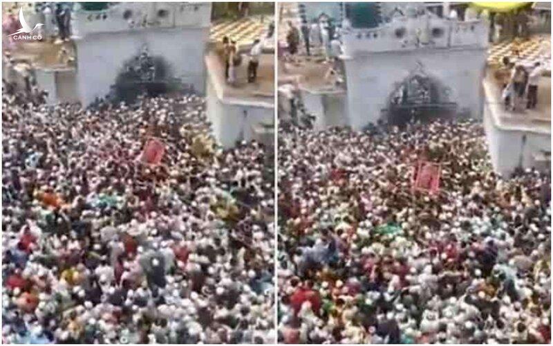 Hàng nghìn người chen chúc trong đám tang ở Ấn Độ giữa đại dịch Hàng nghìn người chen chúc trong đám tang ở Ấn Độ giữa đại dịch