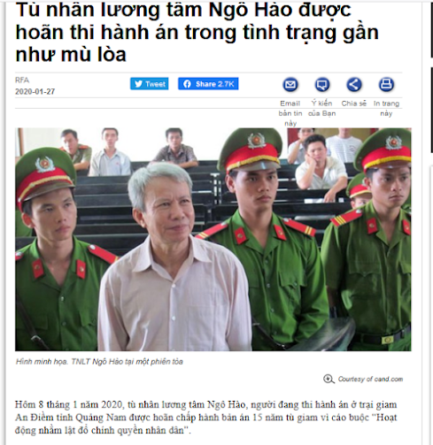 Lạm bàn về chính sách nhân đạo với cái gọi là “tù nhân lương tâm” Lạm bàn về chính sách nhân đạo với cái gọi là “tù nhân lương tâm”