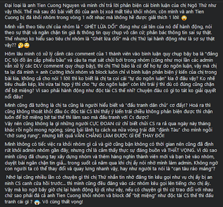 Nhóm “Chúng Tôi Ghét Lừa Dối” sợ sự thật? Nhóm “Chúng Tôi Ghét Lừa Dối” sợ sự thật?