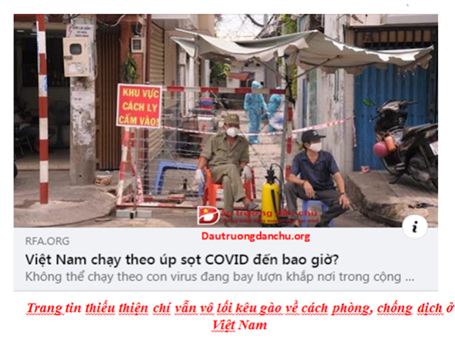RFA vẫn trơ tráo 'kêu gào' vô lối về cách phòng, chống dịch ở Việt Nam RFA vẫn trơ tráo 'kêu gào' vô lối về cách phòng, chống dịch ở Việt Nam