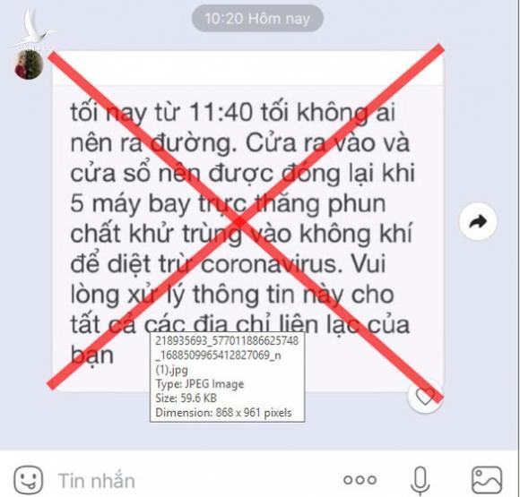 TP.HCM bác tin đồn thất thiệt về máy bay phun khử khuẩn vào đêm nay TP.HCM bác tin đồn thất thiệt về máy bay phun khử khuẩn vào đêm nay
