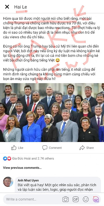 Vì sao fanpage của Mạng lưới Nhân quyền Việt Nam share nguồn tin giả? Vì sao fanpage của Mạng lưới Nhân quyền Việt Nam share nguồn tin giả?