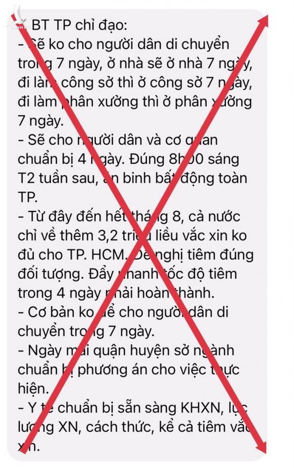 TP HCM bác bỏ thông tin “không cho người dân di chuyển trong 7 ngày” TP HCM bác bỏ thông tin “không cho người dân di chuyển trong 7 ngày”